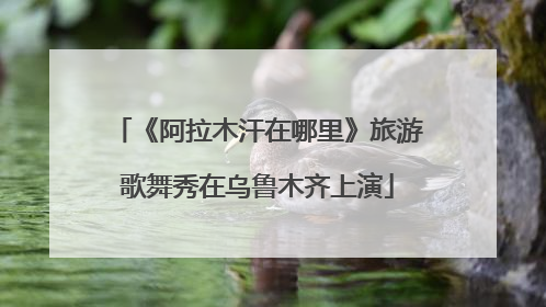 《阿拉木汗在哪里》旅游歌舞秀在乌鲁木齐上演