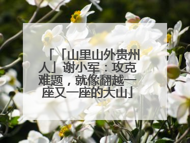 「山里山外贵州人」谢小军：攻克难题，就像翻越一座又一座的大山