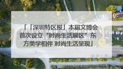 「深圳特区报」本届文博会首次设立“时尚生活展区”东方美学相伴 时尚生活呈现