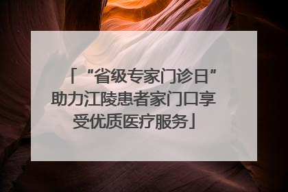 “省级专家门诊日”助力江陵患者家门口享受优质医疗服务
