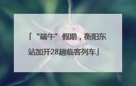 “端午”假期，衡阳东站加开28趟临客列车