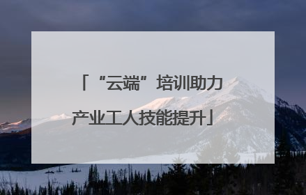“云端”培训助力产业工人技能提升