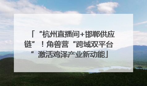 “杭州直播间+邯郸供应链”！角兽营“跨域双平台”激活鸡泽产业新动能