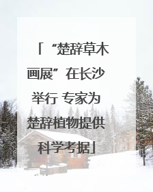 “楚辞草木画展”在长沙举行 专家为楚辞植物提供科学考据