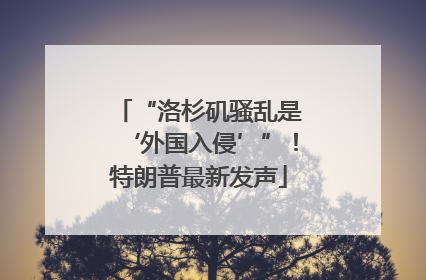 “洛杉矶骚乱是‘外国入侵’”！特朗普最新发声