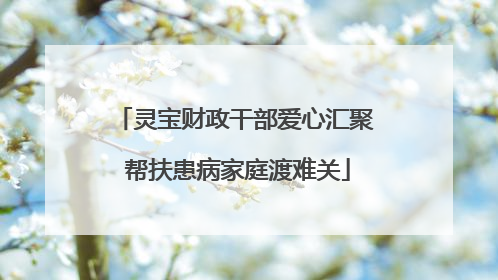 灵宝财政干部爱心汇聚 帮扶患病家庭渡难关