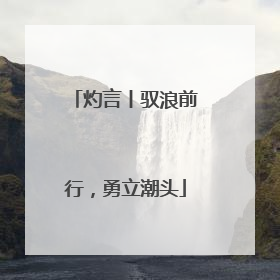 灼言丨驭浪前行，勇立潮头