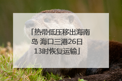 热带低压移出海南岛 海口三港26日13时恢复运输