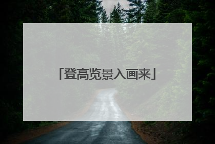 登高览景入画来