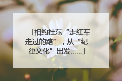 相约桂东“走红军走过的路”，从“纪律文化”出发……