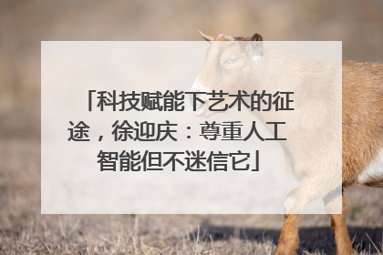 科技赋能下艺术的征途，徐迎庆：尊重人工智能但不迷信它