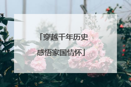 穿越千年历史 感悟家国情怀