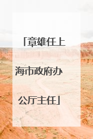 章雄任上海市政府办公厅主任