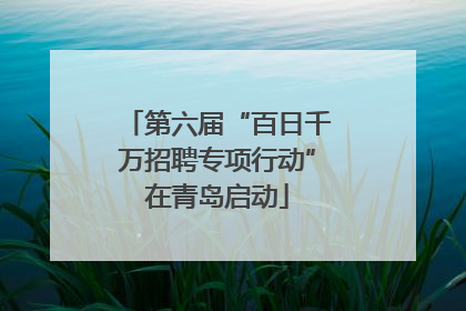 第六届“百日千万招聘专项行动”在青岛启动