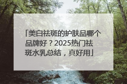 美白祛斑的护肤品哪个品牌好？2025热门祛斑水乳总结，真好用