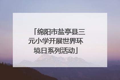 绵阳市盐亭县三元小学开展世界环境日系列活动