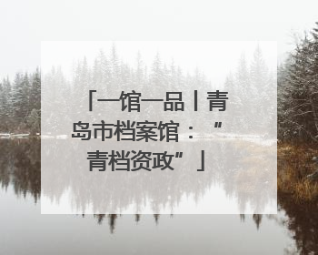 一馆一品丨青岛市档案馆：“青档资政”