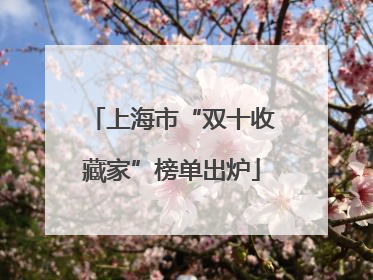 上海市“双十收藏家”榜单出炉