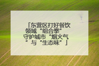 东营区打好餐饮领域“组合拳” 守护城市“烟火气”与“生态味”