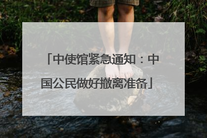 中使馆紧急通知：中国公民做好撤离准备