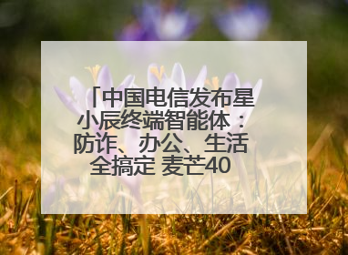 中国电信发布星小辰终端智能体：防诈、办公、生活全搞定 麦芒40首发搭载！
