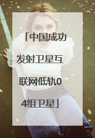 中国成功发射卫星互联网低轨04组卫星