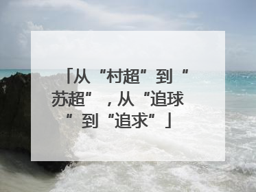 从“村超”到“苏超”，从“追球”到“追求”
