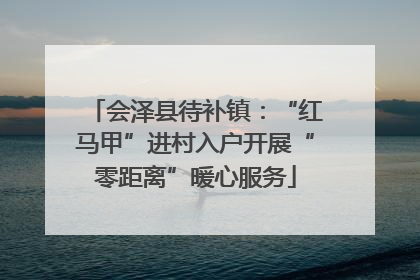 会泽县待补镇：“红马甲”进村入户开展“零距离”暖心服务