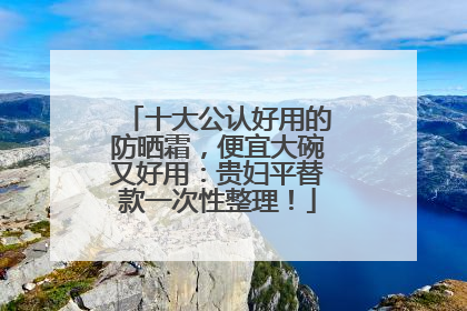 十大公认好用的防晒霜，便宜大碗又好用：贵妇平替款一次性整理！