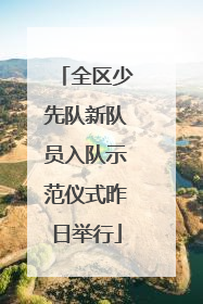 全区少先队新队员入队示范仪式昨日举行
