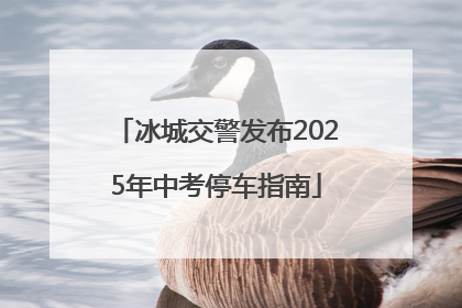 冰城交警发布2025年中考停车指南