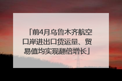 前4月乌鲁木齐航空口岸进出口货运量、贸易值均实现翻倍增长