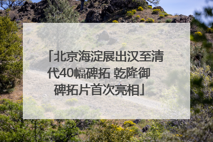北京海淀展出汉至清代40幅碑拓 乾隆御碑拓片首次亮相