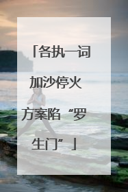 各执一词 加沙停火方案陷“罗生门”