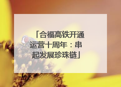 合福高铁开通运营十周年：串起发展珍珠链