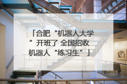 合肥“机器人大学”开班了 全国招收机器人“练习生”