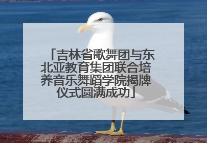 吉林省歌舞团与东北亚教育集团联合培养音乐舞蹈学院揭牌仪式圆满成功