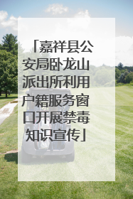 嘉祥县公安局卧龙山派出所利用户籍服务窗口开展禁毒知识宣传
