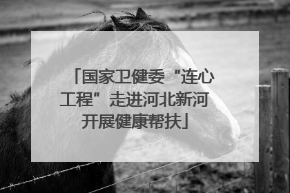 国家卫健委“连心工程”走进河北新河开展健康帮扶