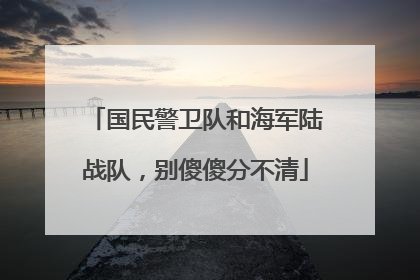 国民警卫队和海军陆战队，别傻傻分不清