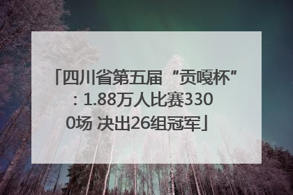四川省第五届“贡嘎杯”：1.88万人比赛3300场 决出26组冠军