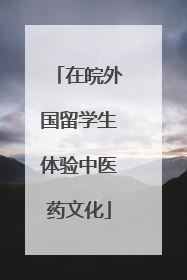 在皖外国留学生体验中医药文化