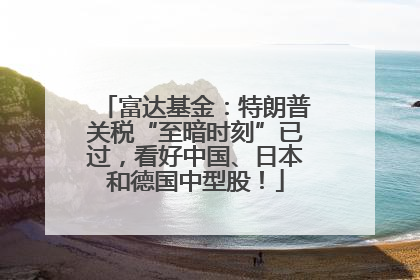 富达基金：特朗普关税“至暗时刻”已过，看好中国、日本和德国中型股！