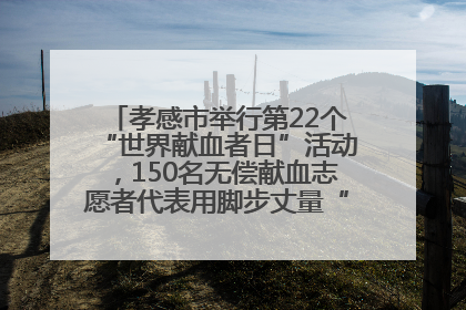 孝感市举行第22个“世界献血者日”活动，150名无偿献血志愿者代表用脚步丈量“中华孝爱第一山”