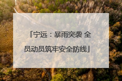 宁远：暴雨突袭 全员动员筑牢安全防线