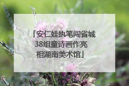安仁娃执笔闯省城 38组童诗画作亮相湖南美术馆