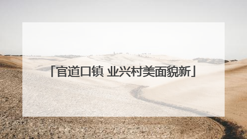 官道口镇 业兴村美面貌新