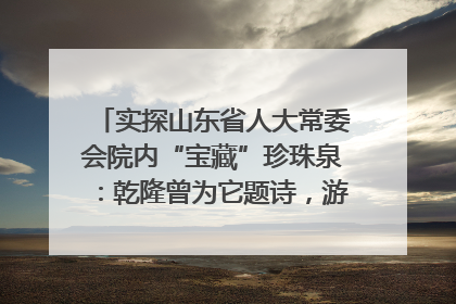 实探山东省人大常委会院内“宝藏”珍珠泉：乾隆曾为它题诗，游客无需预约免费游览