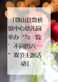 微山县鲁桥镇中心幼儿园举办“与‘粽’不同的六一”双节主题活动