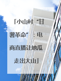 小山村“甘薯革命”：电商直播让地瓜走出大山